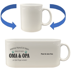 "OneTone glänzend" mit Foto und Spruch "Oma und Opa"