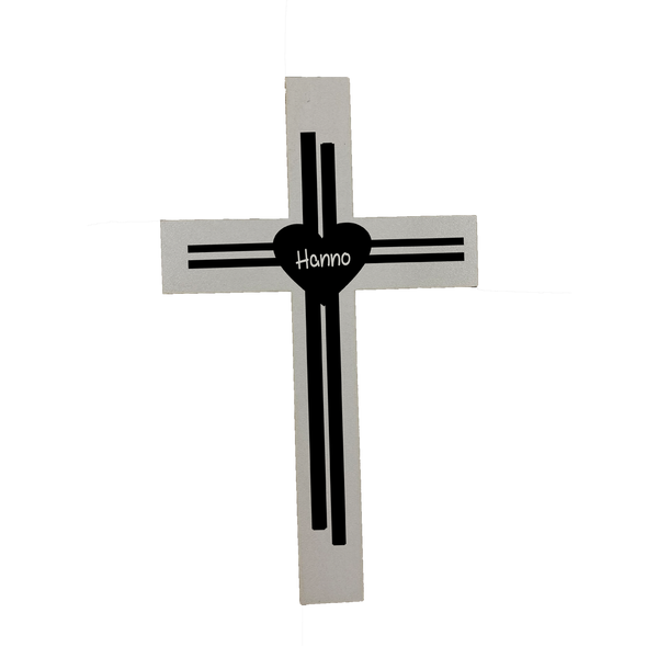 Palmstock Kreuz "Weiß" mit Namen