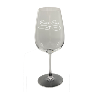 Weinglas mit Gravur - mit Namen "Oma"