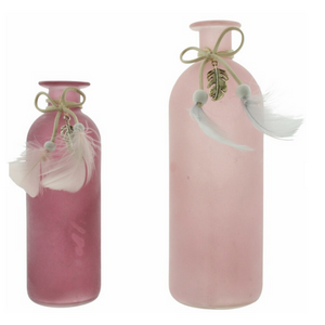 Vase "Berry", 2er Set rot/pink