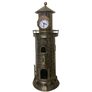 Flaschenhalter Leuchtturm mit Uhr