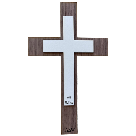 Palmzweig Nussbaum-weiß, Kreuz Gottes Segen
