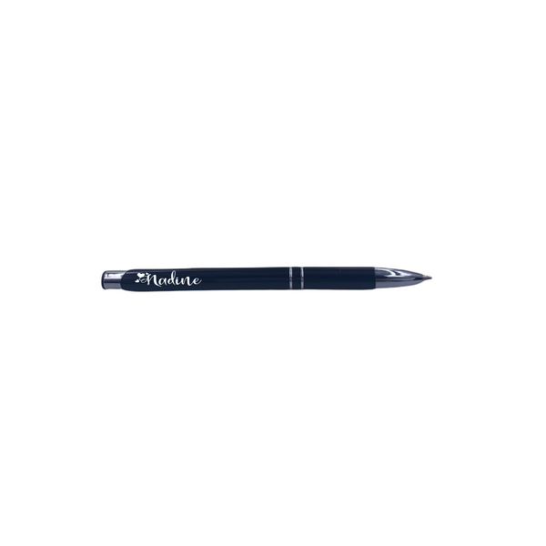 Kugelschreiber Aluminium Schwarz mit Namen "Liebe"