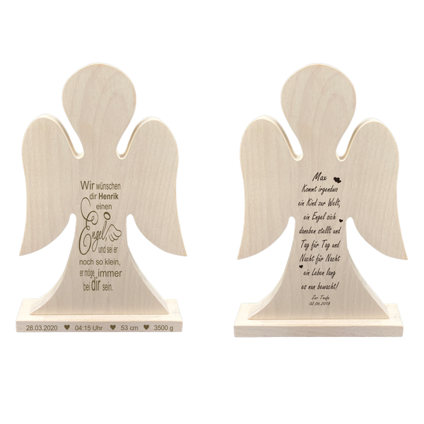 Engel mit Spruch und Namen "Geburt"