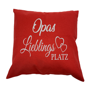 Outdoor-Kissen Rot mit Spruch "Opa"