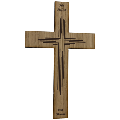 Palmstock Kreuz "Eiche" mit Namen