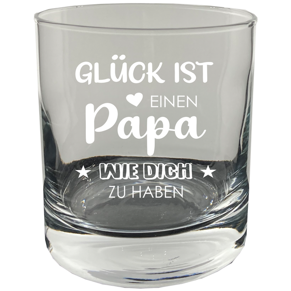 Whiskyglas mit Gravur - mit Spruch "Papa"