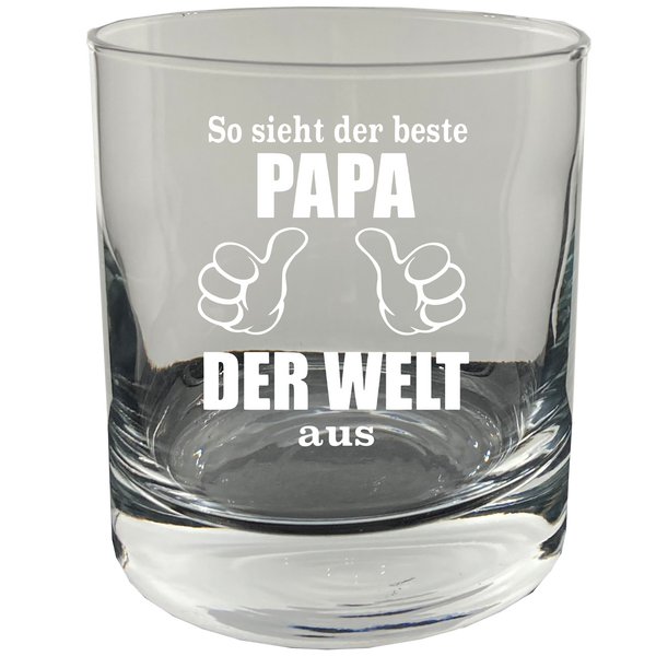 Whiskyglas mit Gravur - mit Spruch "Papa"